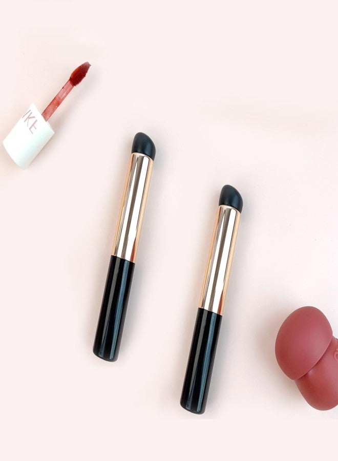 RUIFUU 2 Pcs Silicone Nail Art Brushes, Reusable Nail Brushes for Nail Art, Nail Painting Brush Manicure DIY Tools for French Nail Tip Design - Image 3