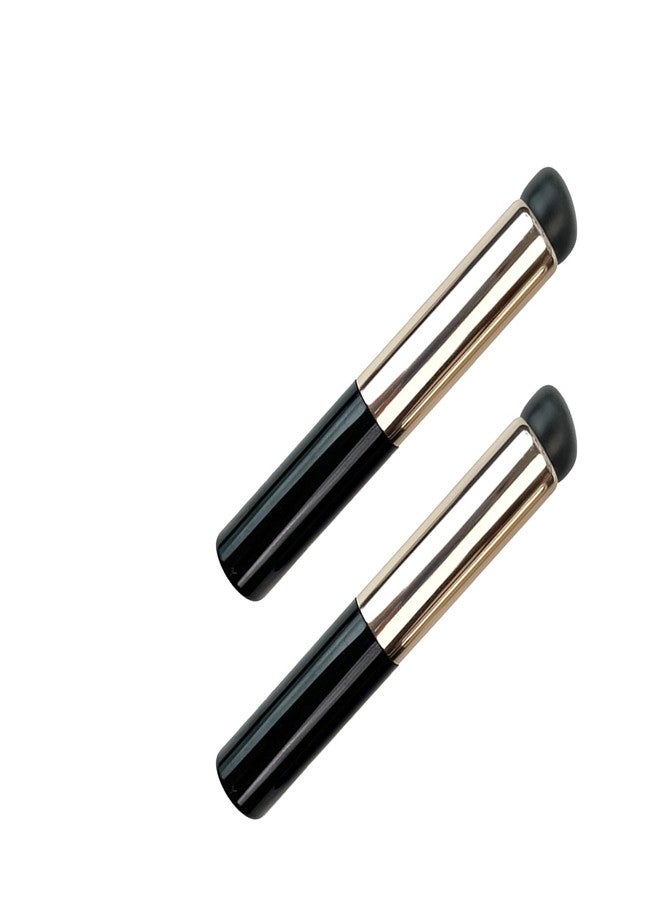 RUIFUU 2 Pcs Silicone Nail Art Brushes, Reusable Nail Brushes for Nail Art, Nail Painting Brush Manicure DIY Tools for French Nail Tip Design - Image 1