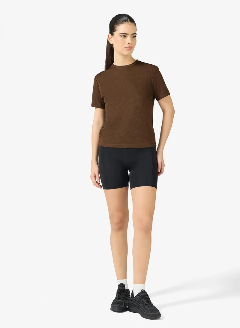 Sun and Sand Sports Brown Women's Waffle T-Shirt for Women | Best Price UAE