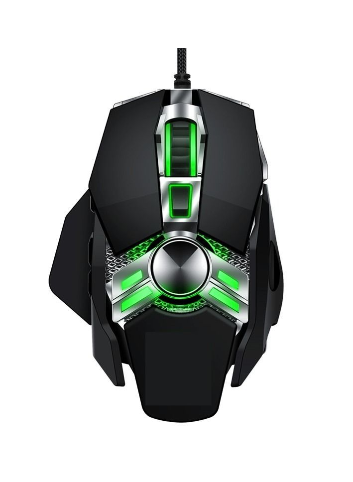 Luminous Enhanced Esports Mouse Daily Mouse Work USB Plug Wired Mouse (Black) - Image 1