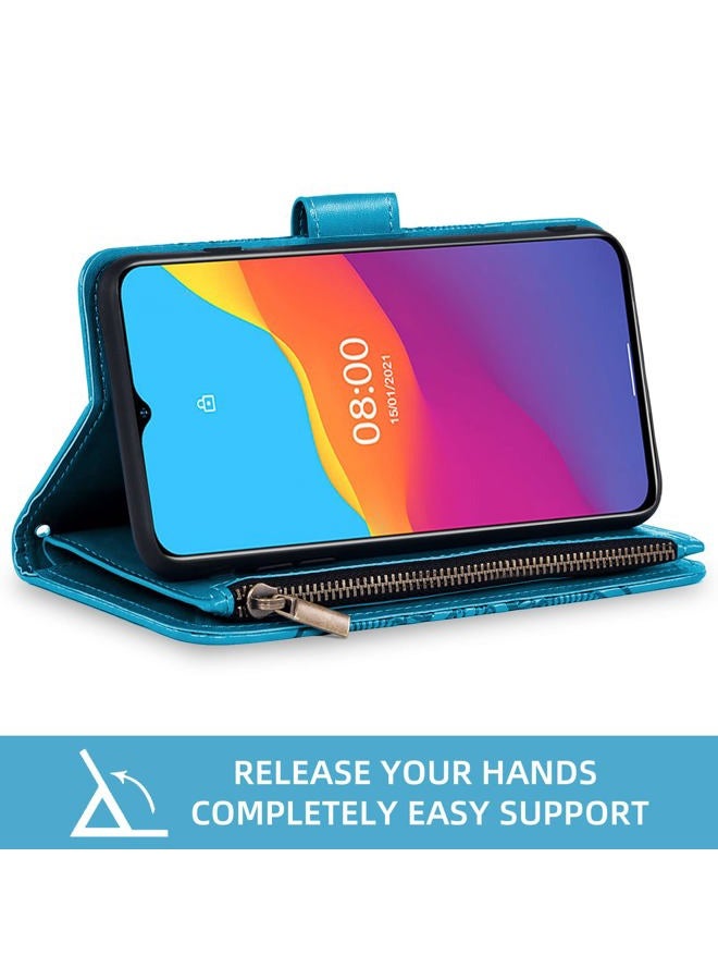 Asuwish Compatible with Samsung Galaxy Note 10 Glaxay Note10 5G Wallet Case and Tempered Glass Screen Protector Flip Card Holder Stand Cell Phone Cover for Gaxaly Notes 10s Ten Not S10 Women Men Blue - Image 4