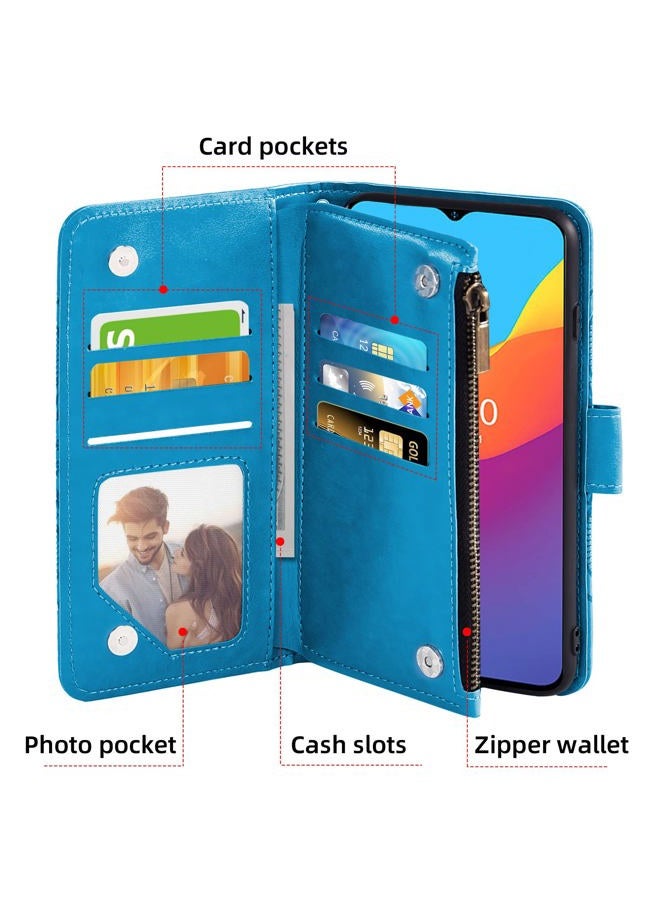 Asuwish Compatible with Samsung Galaxy Note 10 Glaxay Note10 5G Wallet Case and Tempered Glass Screen Protector Flip Card Holder Stand Cell Phone Cover for Gaxaly Notes 10s Ten Not S10 Women Men Blue - Image 3