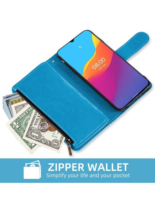 Asuwish Compatible with Samsung Galaxy Note 10 Glaxay Note10 5G Wallet Case and Tempered Glass Screen Protector Flip Card Holder Stand Cell Phone Cover for Gaxaly Notes 10s Ten Not S10 Women Men Blue - Image 5