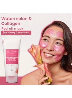 Glamveda Watermelon & Collagen Peel Firming & Anti Aging Off Mask For Women | Reduces Signs Of Ageing | Gives Radiant Glow | No Paraben, Sls | 100Gm  - Image 2
