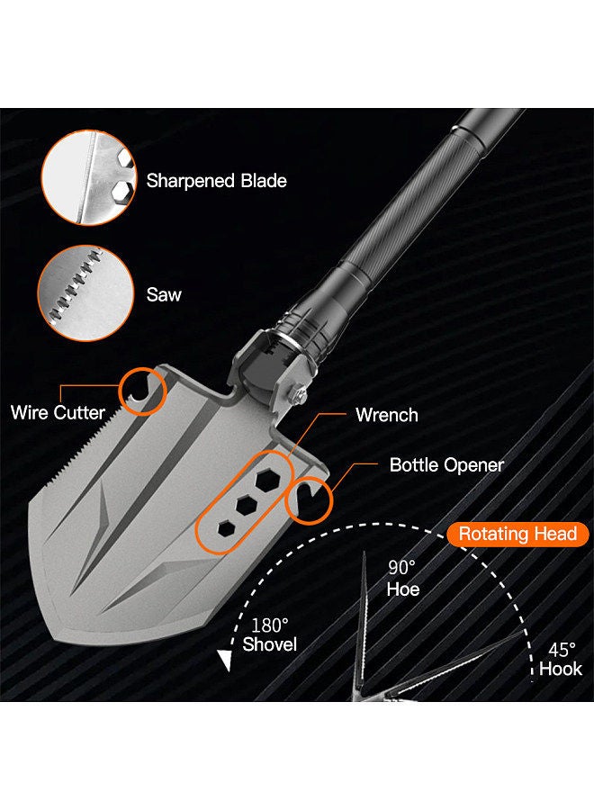 Generic Outdoor Folding Shovel Multi-Tool Camping Shovel Entrenching Tool for Car Emergency Survival Hiking Backpacking  - Image 5