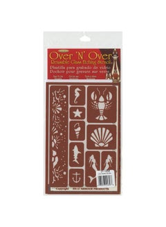 Over N Over Glass Etching Stencil 5Inch By 8Inch Under The Sea - pzsku/ZE16EF4550891658585F7Z/45/_/1720618211/2ce4c044-42c0-4850-a307-19003744d881