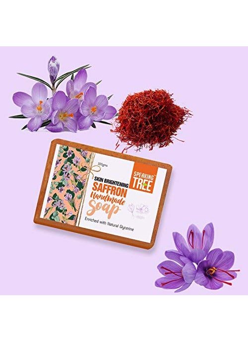 Speaking Tree Speaking Tree Skin Brightening Saffron Handmade Soap 100 gms Pack of 2  - Image 4