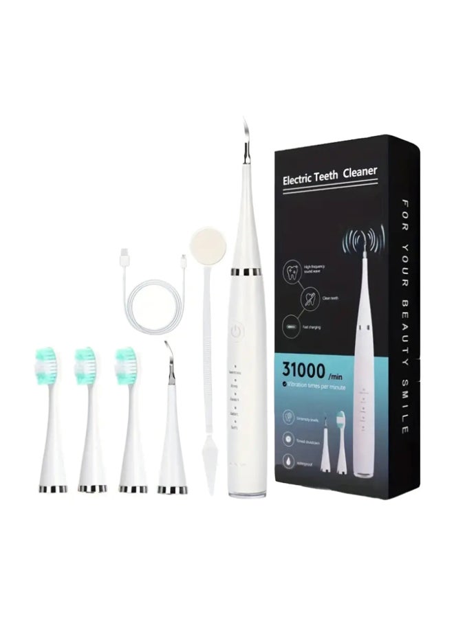 Electric Toothbrush for Adults and Kids, Teeth Cleaner Kit With Electric Toothbrush, Home Oral Care, Multiple Cleaning Modes, USB Rechargeable With Tool Accessories(White) - pzsku/ZE16F1585CDD025E0ADB5Z/45/_/1721049588/4157ab58-e7d7-45f2-aa51-390dcb4c625d