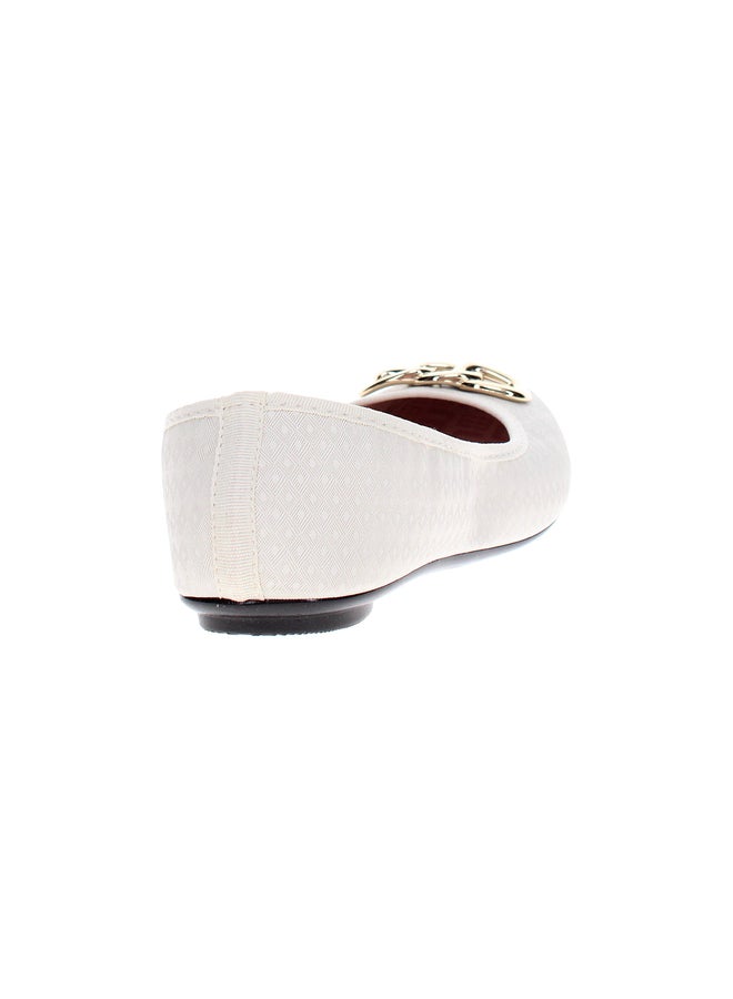 MOLECA Textured Pointed Toe Flat Ballerinas - Image 3