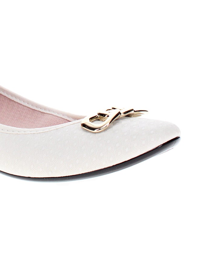 MOLECA Textured Pointed Toe Flat Ballerinas - Image 5
