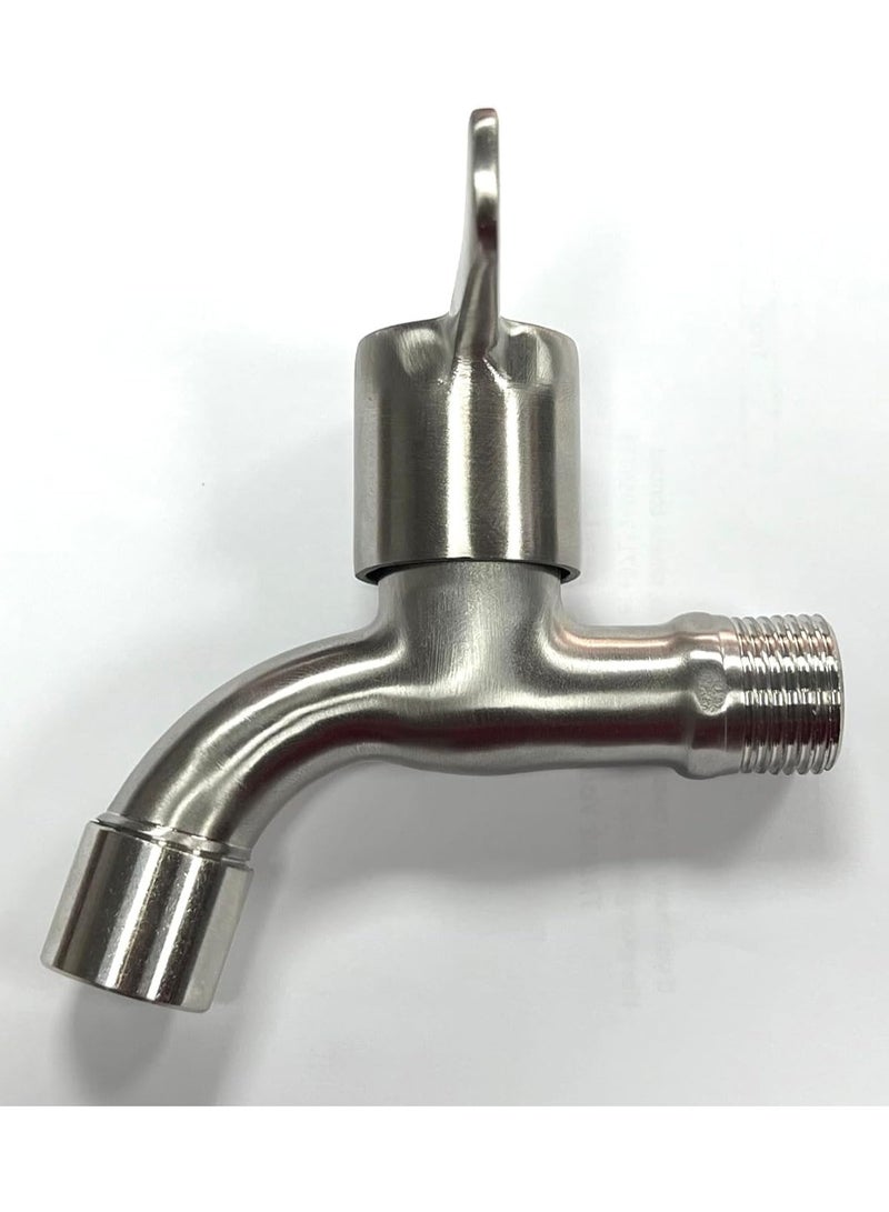 Rubik Water Tap with Aerator G1/2 Thread, Water Flow Control SUS304 Stainless Steel Wall Mounted - Image 2