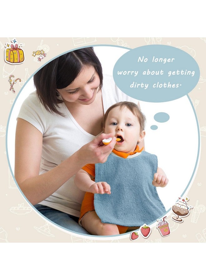 Foaincore 6 Pcs Pullover Baby Bibs Cotton Terry Toddler Bibs Absorbent Infant Bibs For Feeding And Drooling Towel Slip On Bib (Bright Color) - Image 5