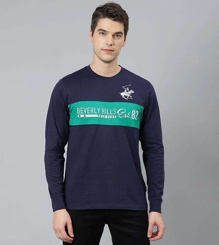Beverly Hills Polo Club Navy Crew T-Shirt