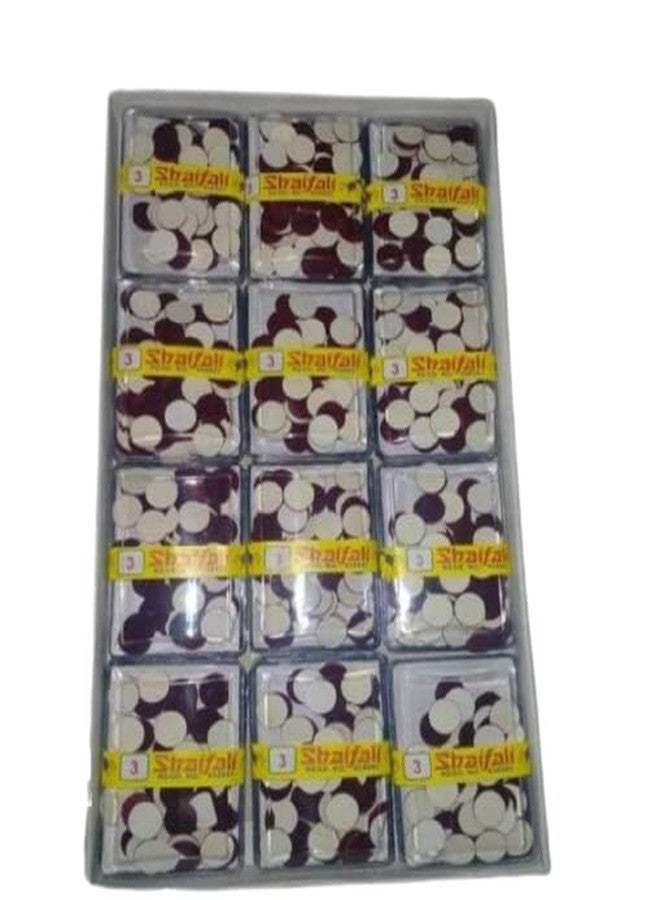New Inning big size Maroon Bindi Simple Forehead Bindi for Women - Pack of 12 Boxes - Image 2