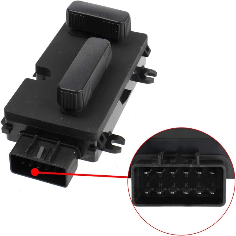 Citumo 901-202 Driver Side Power Seat Adjuster Recline Switch 12450166 for 99-07 Escalade Chevy Avalanche Silverado Suburban Tahoe GMC Sierra Yukon H2 - Image 2