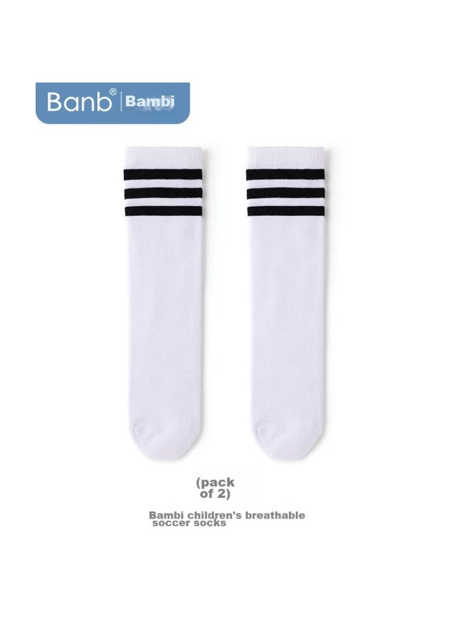 Bambi Children's Soccer Socks, Summer Thin Mesh, Student Sports Over-knee Long Cotton Socks, B0531, Size S - Image 2