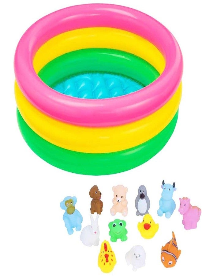 Creative Kids Combo Set 2 ft Baby Bath Tub with 12-Piece Bath Toys - Image 1