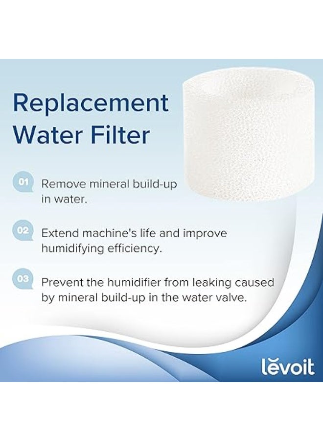 LEVOIT 10-Pack Top Fill Humidifier Replacement Filters, Capture Fine Particles to Improve Humidification Efficiency, for Classic160, Dual150, Dual200S, Classic300(S), LV600S, OasisMist450S, White LUH-FS101-WUS White - Image 2
