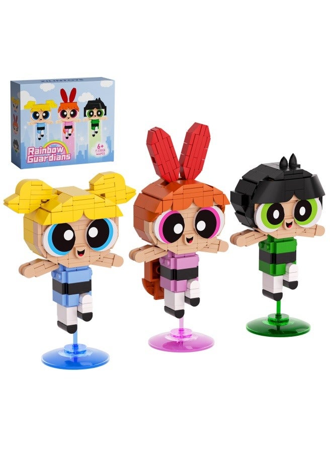 general The Powerpuff Girls Comedy Animation Children's Educational Assembling Toy Building Blocks The best gift for family and friends - Image 1