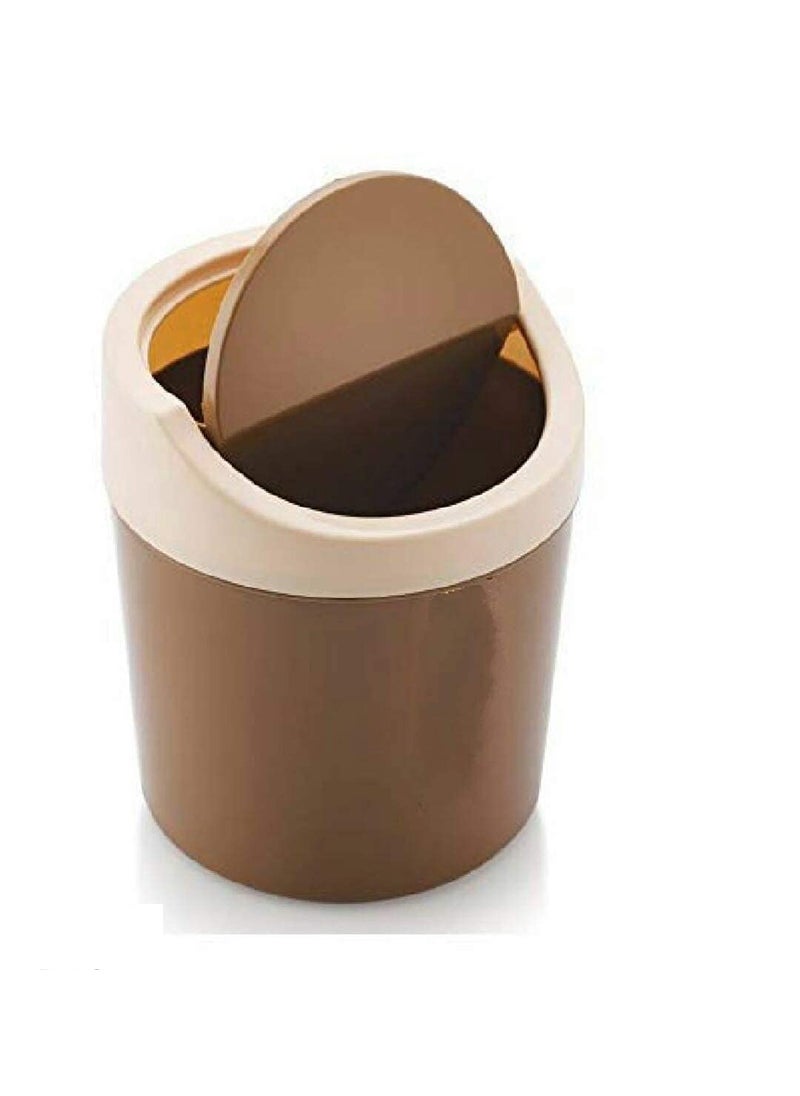 RAGYULA RAGYULA Plastic Waste Storage Garbage Mini Dustbin With Lid For Office Desk Organizer Dustbins Home Work Place Bedroom Kitchen Car Multicolor Pack of 1  - Image 3