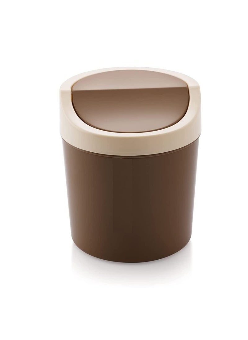 RAGYULA RAGYULA Plastic Waste Storage Garbage Mini Dustbin With Lid For Office Desk Organizer Dustbins Home Work Place Bedroom Kitchen Car Multicolor Pack of 1  - Image 1