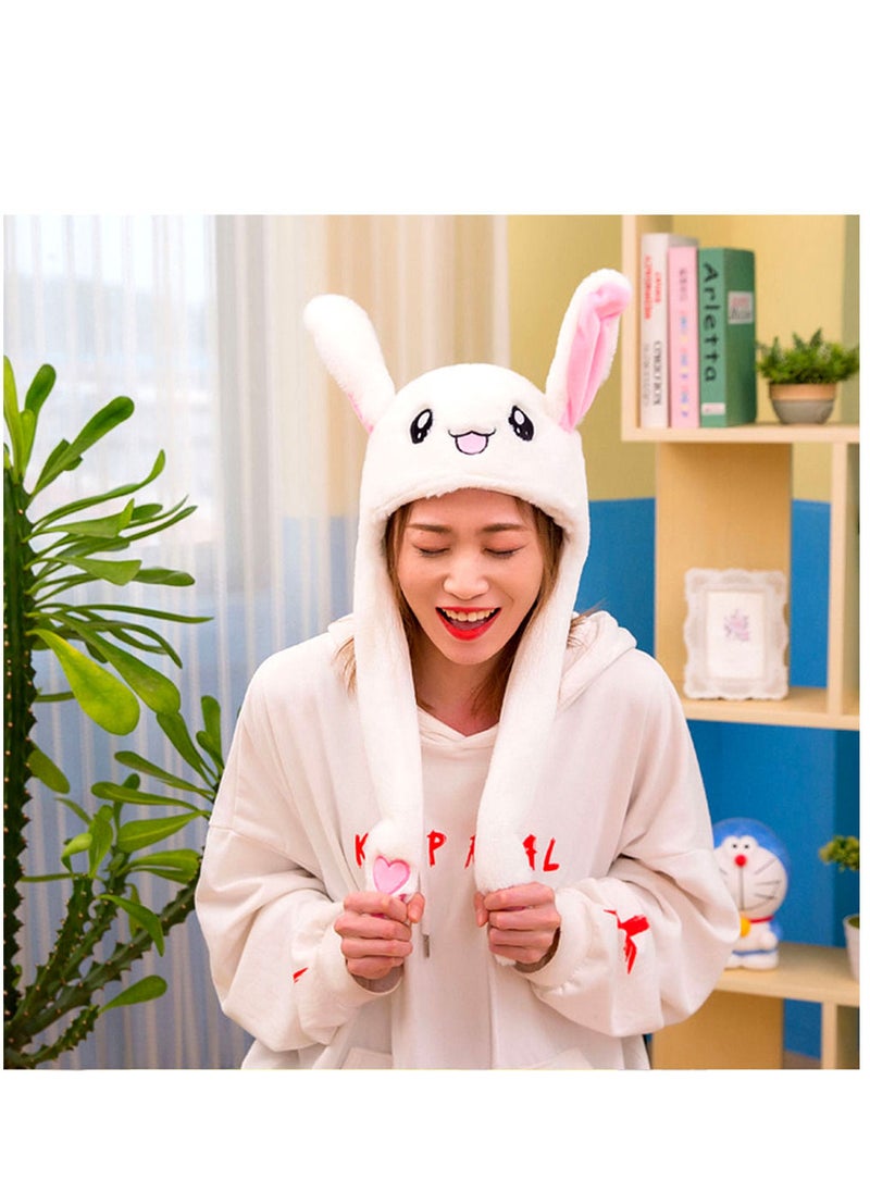 Generic - New Style Cute Funny Rabbit Hat Moving Bunny Ears Soft Plush Cap Toy - Image 1