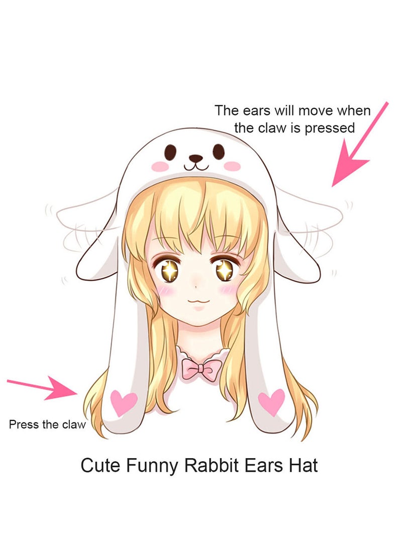 Generic - New Style Cute Funny Rabbit Hat Moving Bunny Ears Soft Plush Cap Toy - Image 1