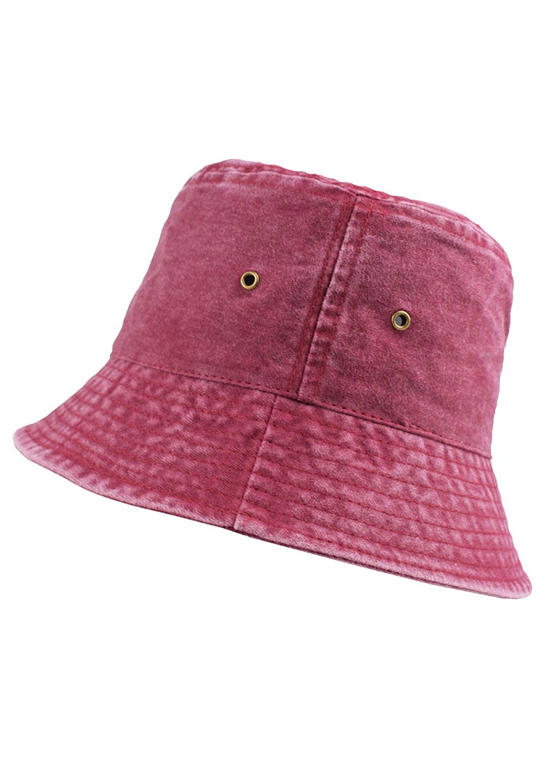 Generic Washed fisherman's hat Denim sun hat Outdoor sunscreen spray basin hat Fashion travel hat - Image 1