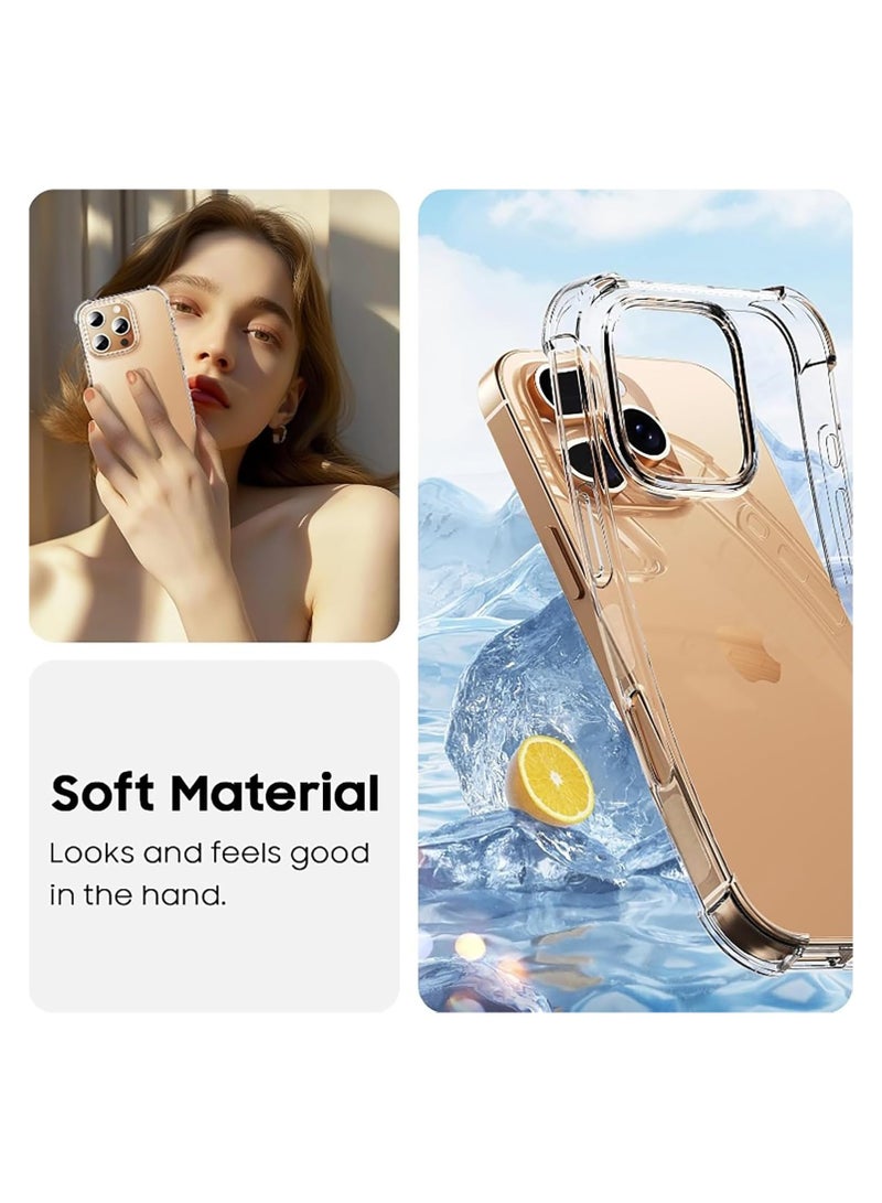 IPhone 16 Pro Max Case Clear Shockpoof Reinforced Corners Slim Fit Soft Flexible TPU Bumper Phone Case for iPhone 16 Pro Max Cover,Crystal Clear - Image 3