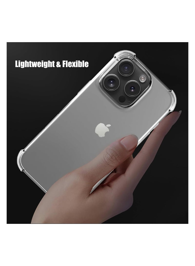 IPhone 16 Pro Max Case Clear Shockpoof Reinforced Corners Slim Fit Soft Flexible TPU Bumper Phone Case for iPhone 16 Pro Max Cover,Crystal Clear - Image 4
