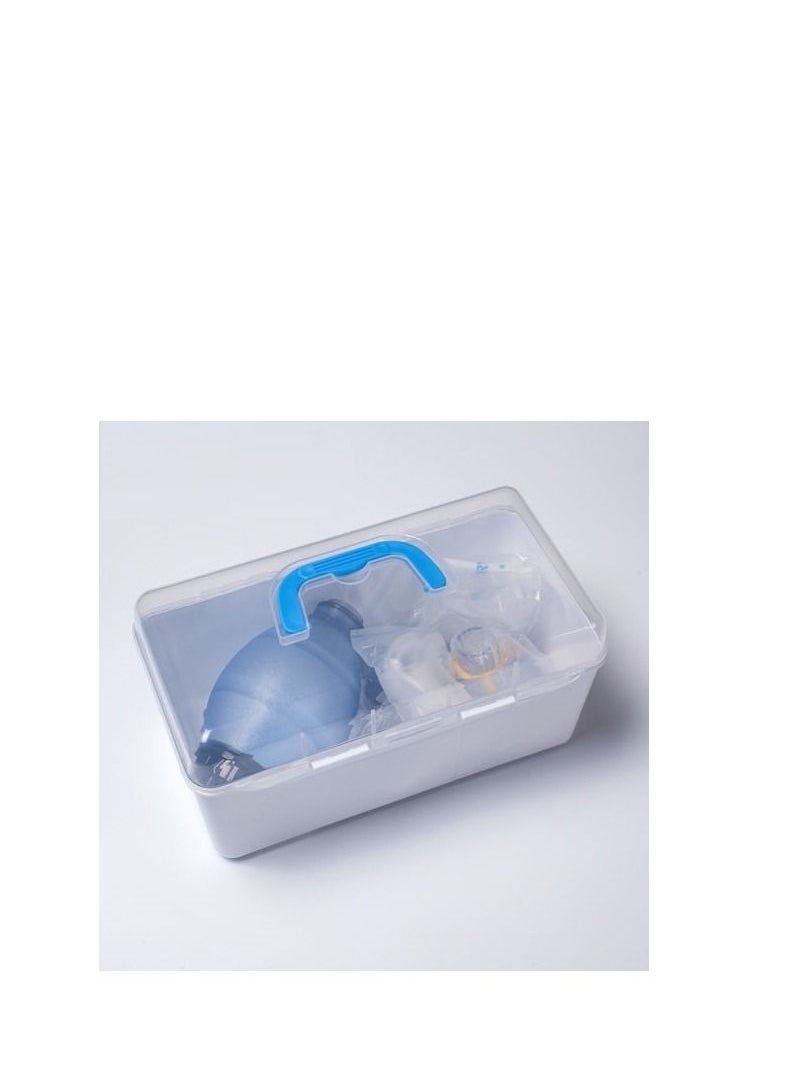 TUORen - Manual Resuscitation Bag PVC Adult - Ambu Breathing Bag | Bag valve mask | CPR Manual BVM for Emergency First Aid - Image 1