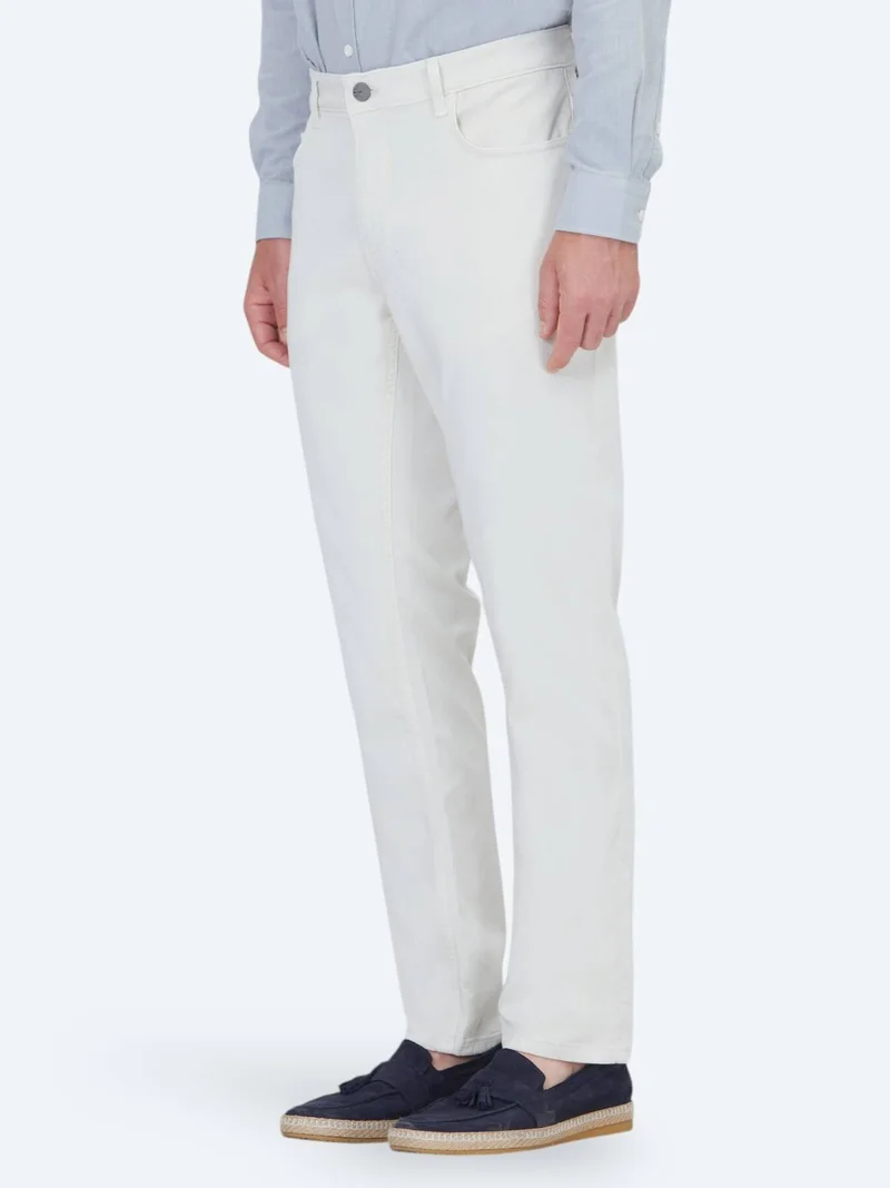 Kip Stone Weaving Slim Fit Sport Cotton Blended Trousers