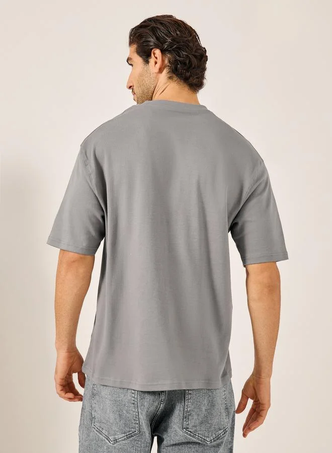 Styli Embroidered Chest Badge Regular Fit T-Shirt