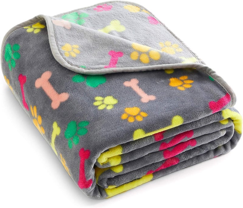 KUTKUT Luxurious Dog Blanket, Super Soft Warm Fluffy Microplush Flannel Pet Blanket for Small Medium - Image 1