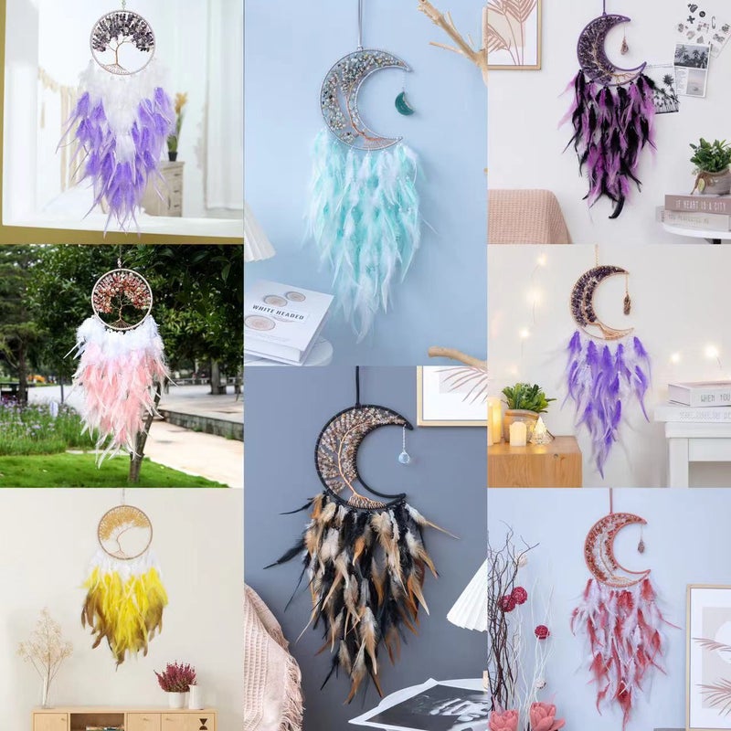Pink True Love Tree Of Life Girly Heart Dream Catcher Ornament Wind Chime Pendant Student Birthday Graduation Gift - Image 2