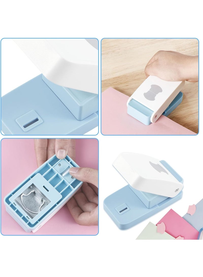 Zikra Tab Punch, Portable Tab Paper Punch, DIY Index Tabs Puncher, Loose Leaf Separator Tab Craft Punch, Multifunctional Tag Puncher for Scrapbooking Cards, Classification File, Blue - Image 4