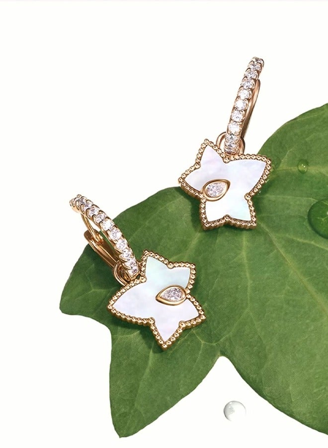 LOLA ROSE ​​Women's Lola Rose White Ivy Earrings - Delicate Ivy Leaf Design, Elegant Nature-Inspired Jewelry for Daily Wear & Special Occasions Like Weddings​​ - Image 3