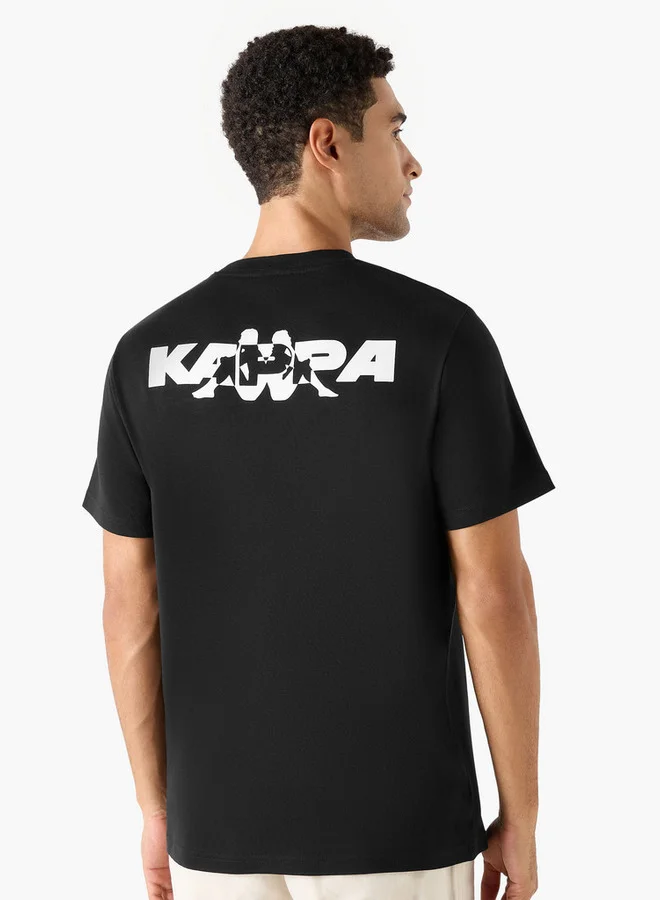 Kappa Kappa Embossed Crew Neck T-shirt with Short Sleeves