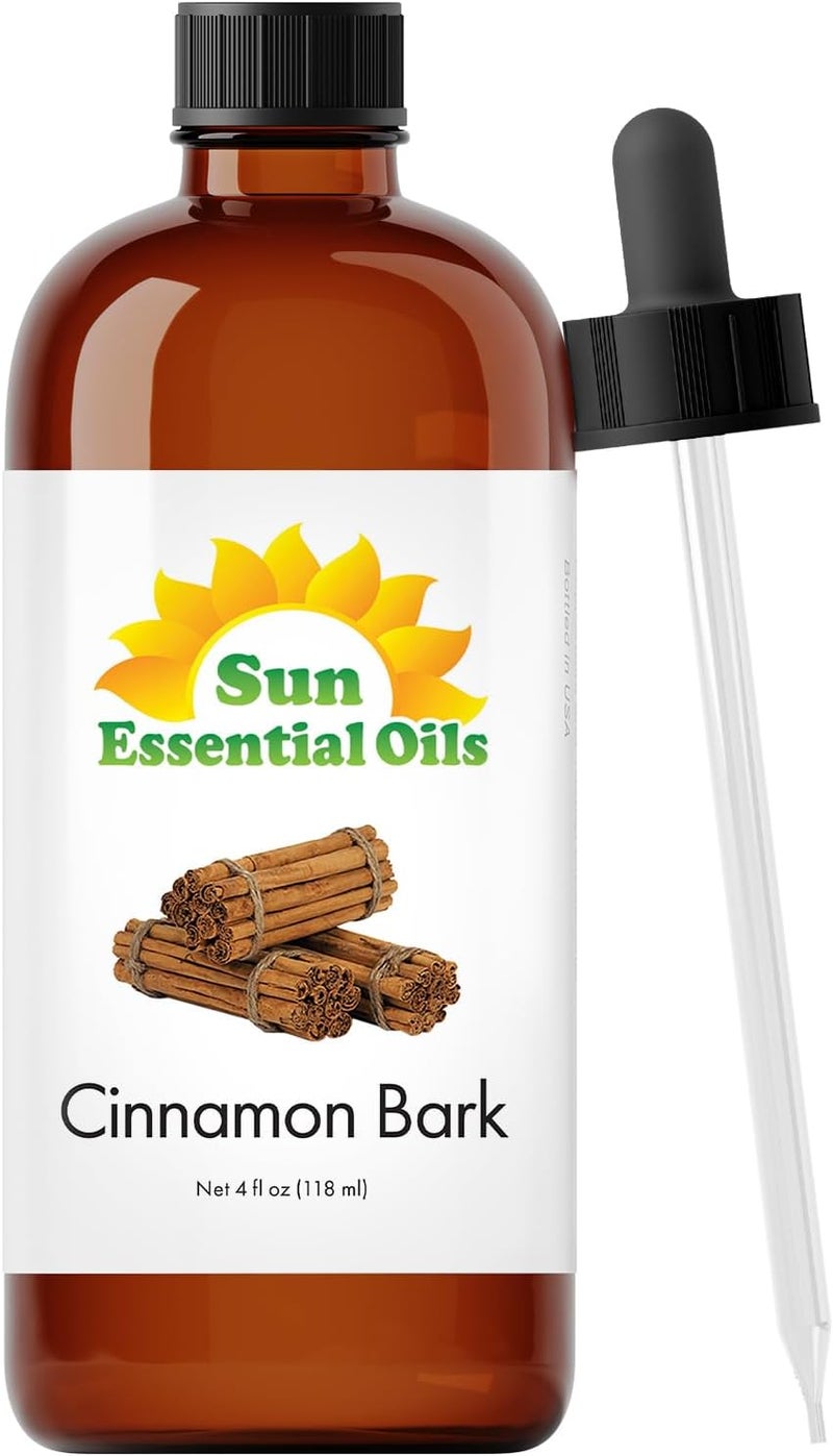 Sun Essential Oils Sun Essential Oils Cinnamon Bark Essential Oil 4 oz for Skin, Humidifier, Diffuser, and Hair 