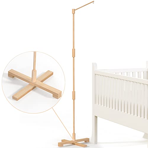 FEISIKE Baby Crib Mobile Arm 574 Inch Mobile Arm for Crib Wooden Nursery Decor HangerHolder for DIY Mobile Baby Girl BoyHanging Attachment Set Upgrade Floor Stand