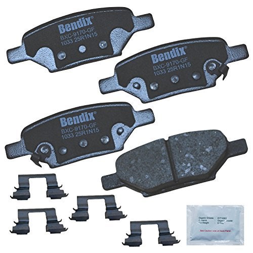 Bendix Priority1 CFC1033 Ceramic Rear Brake Pads for Select Models Chevrolet Cobalt, HHR, Malibu, Pontiac G4, G5, G6, Pursuit, Saturn Aura, Ion - Image 4