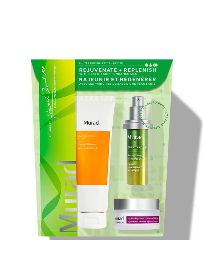 Murad Rejuvenate + Replenish with Healthy Skin Fundamentals Set - Image 1