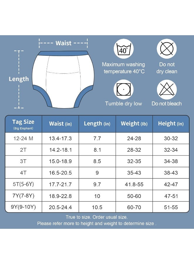 BIG ELEPHANT 10 Packs Baby Girls' and Boys' Potty Training Pants - Image 5