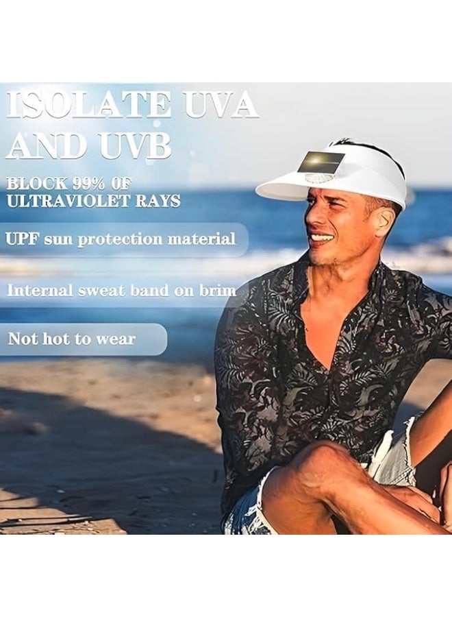 Plan A Solar Fan Smart Ventilation Sun Hat Rechargeable 3 Speeds Wide Brim Sun Protection Hat for Women Travel Running Outdoor Activities - Image 3