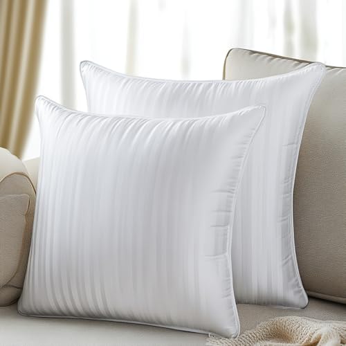 Nivasam Microfiber Cushion 16 inch x 16 inch Filler, Sofa Cushions, Durable Sofa Pillow for Home Decor (White) (Set of 2) - Image 1