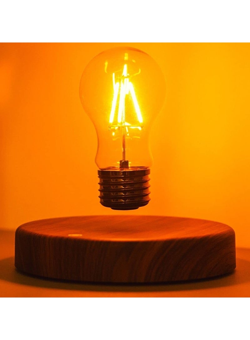 KASTWAVE Floating Light Bulb Magnetic Levitating Lamp Modern Desk Light Floating LED Lamp Futuristic Night Light Levitation Lighting Decor Levitating Bulb Lamp for Home & Office Magnetic Levitating Display - Image 1