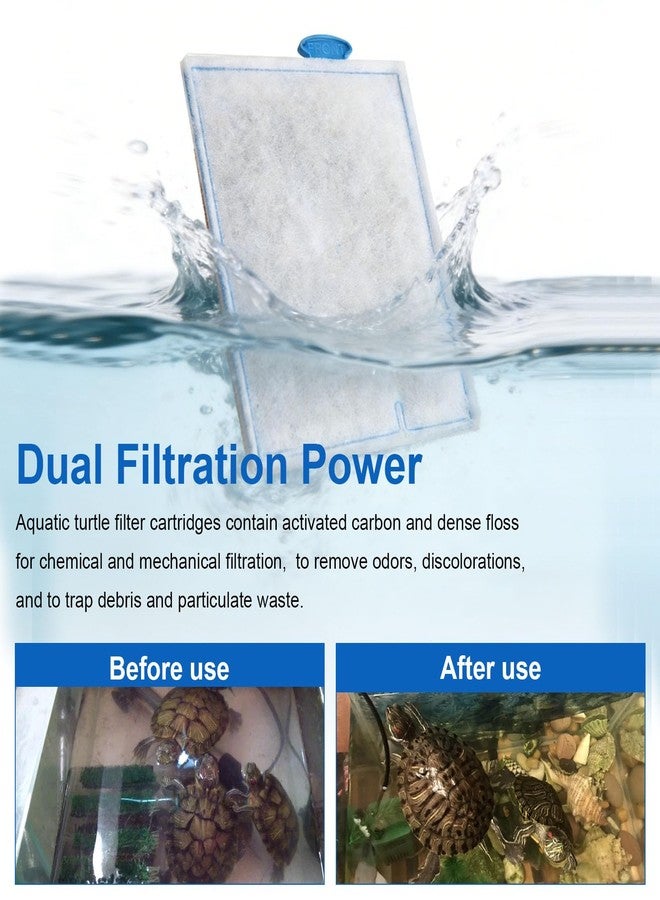 Batator Replacement Filter Carridges Medium for Zilla Turtle Filters, Turtle Tank Filter Cartridges for Zilla Aquatic Reptile Internal Filter Size 20 and Zillae Basking Platform Filter Size Small -6Pack 09830 - Image 4