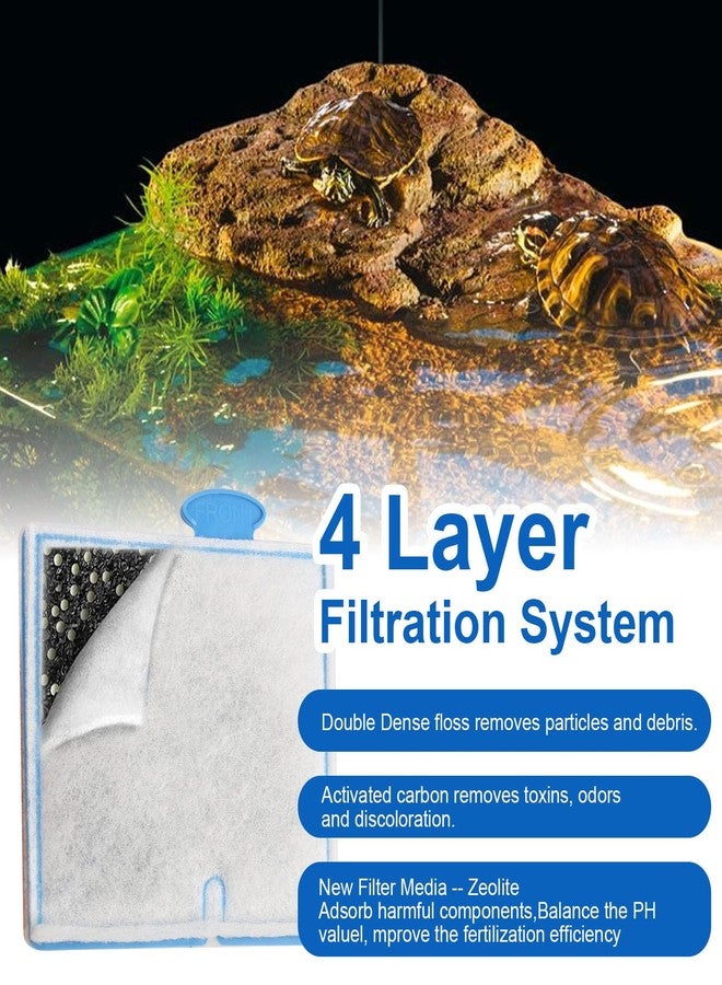 Batator Replacement Filter Carridges Medium for Zilla Turtle Filters, Turtle Tank Filter Cartridges for Zilla Aquatic Reptile Internal Filter Size 20 and Zillae Basking Platform Filter Size Small -6Pack 09830 - Image 3