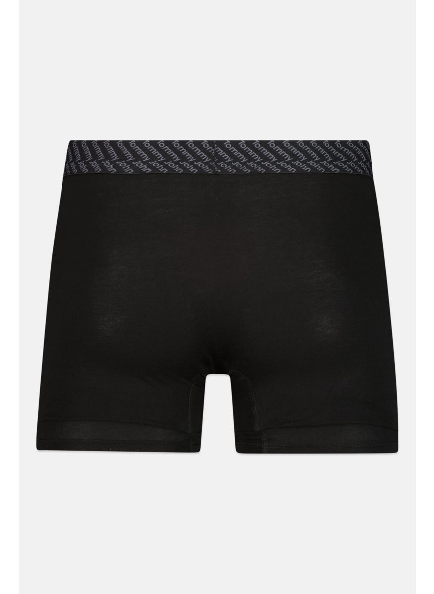 Tommy John - Men 2 Pieces 6 Inseam Brand Logo Boxer Briefs, Black - Image 1