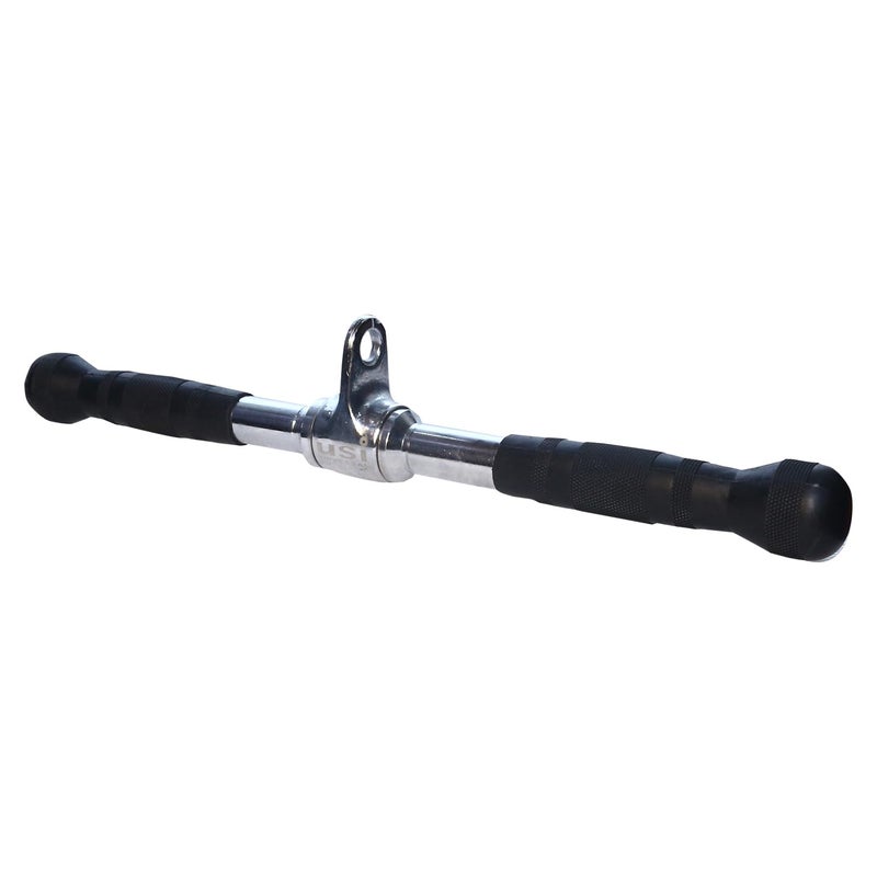 USI UNIVERSAL ملحق آلة الكابل - ملحقات سحب اللات لجيم المنزل - ملحق سحب ثلاثي الرؤوس - معدات آلة الكابل لجيم المنزل (فضي - بار دوار) - Image 1